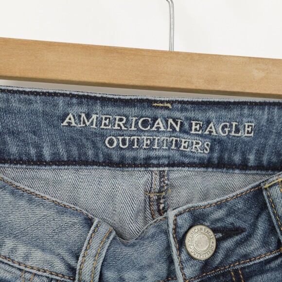 American Eagle Outfitters Frayed cut off sequin denim shorts size 2 - Picture 8 of 10